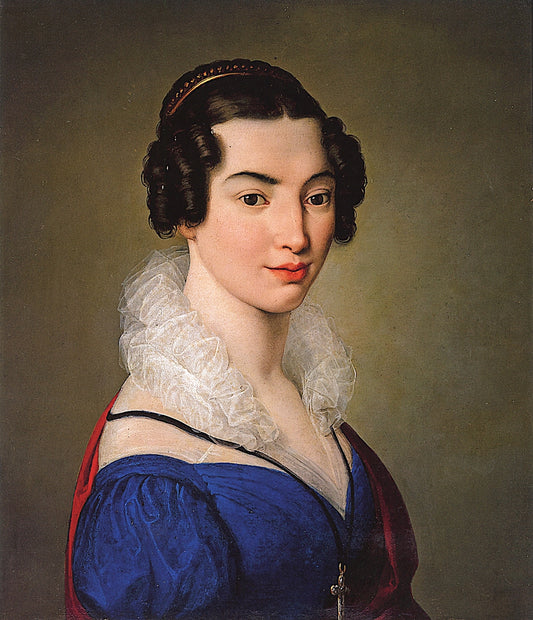 Portrait of Antonietta Vitali Sola, vintage artwork by Francesco Paolo Hayez, A3 (16x12") Poster Print