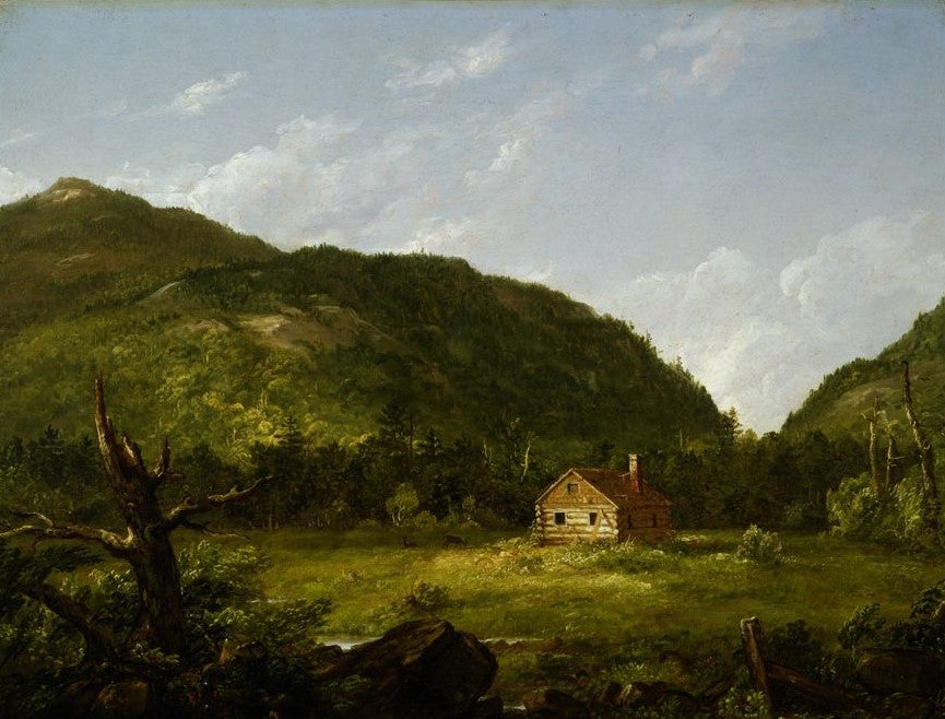 House, Mount Desert, Maine, vintage artwork by Thomas Cole, A3 (16x12") Poster Print
