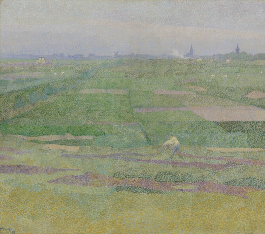 At the Edge of the Dunes, vintage artwork by Jan Toorop, 12x8" (A4) Poster