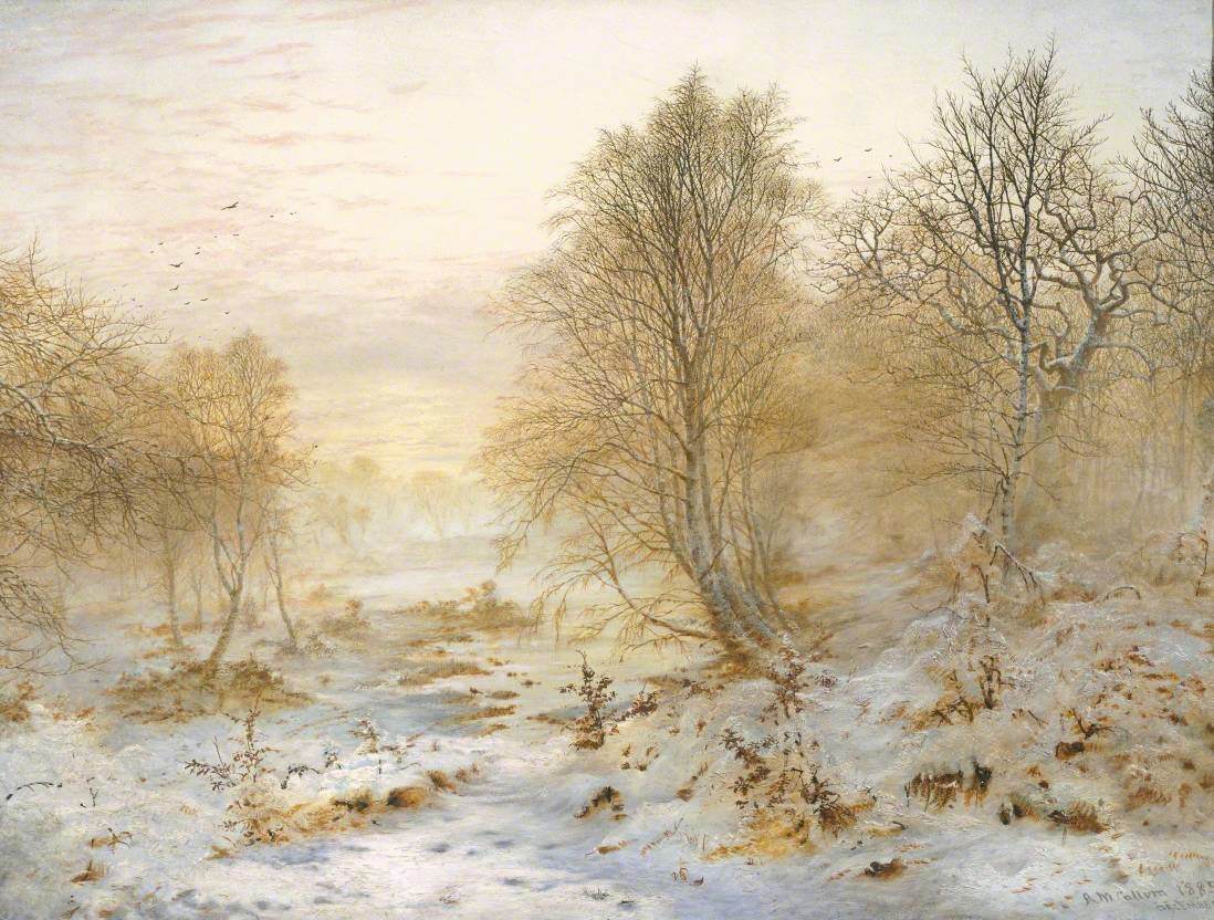 Silvery Moments, Burnham Beeches, vintage artwork by Andrew McCallum, A3 (16x12") Poster Print