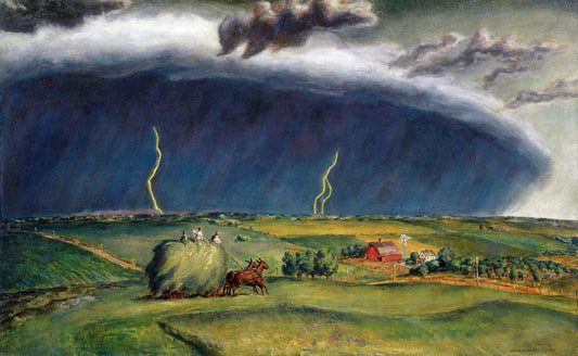 Line Storm by John Steuart Curry,16x12(A3) Poster