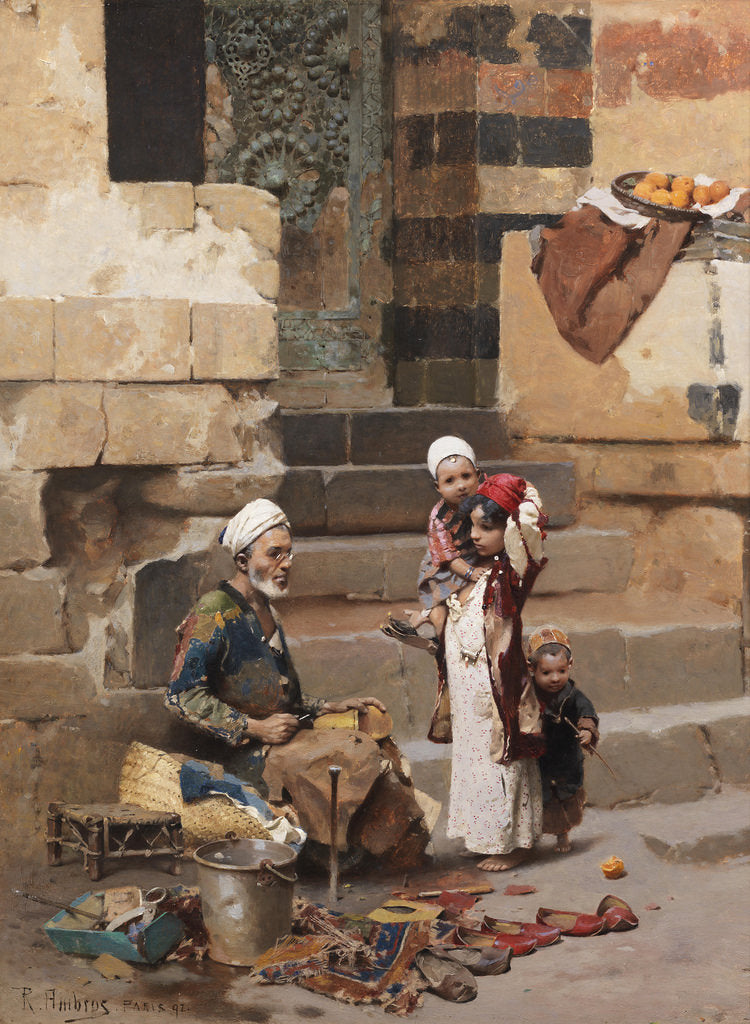 The Old Shoe Maker, Cairo by Raphael Ambros,A3(16x12")Poster