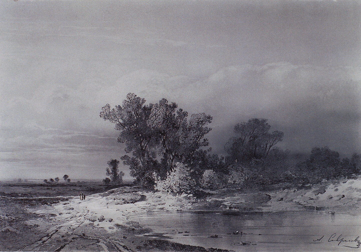 Clearing, vintage artwork by Alexei Kondratyevich Savrasov, 12x8" (A4) Poster