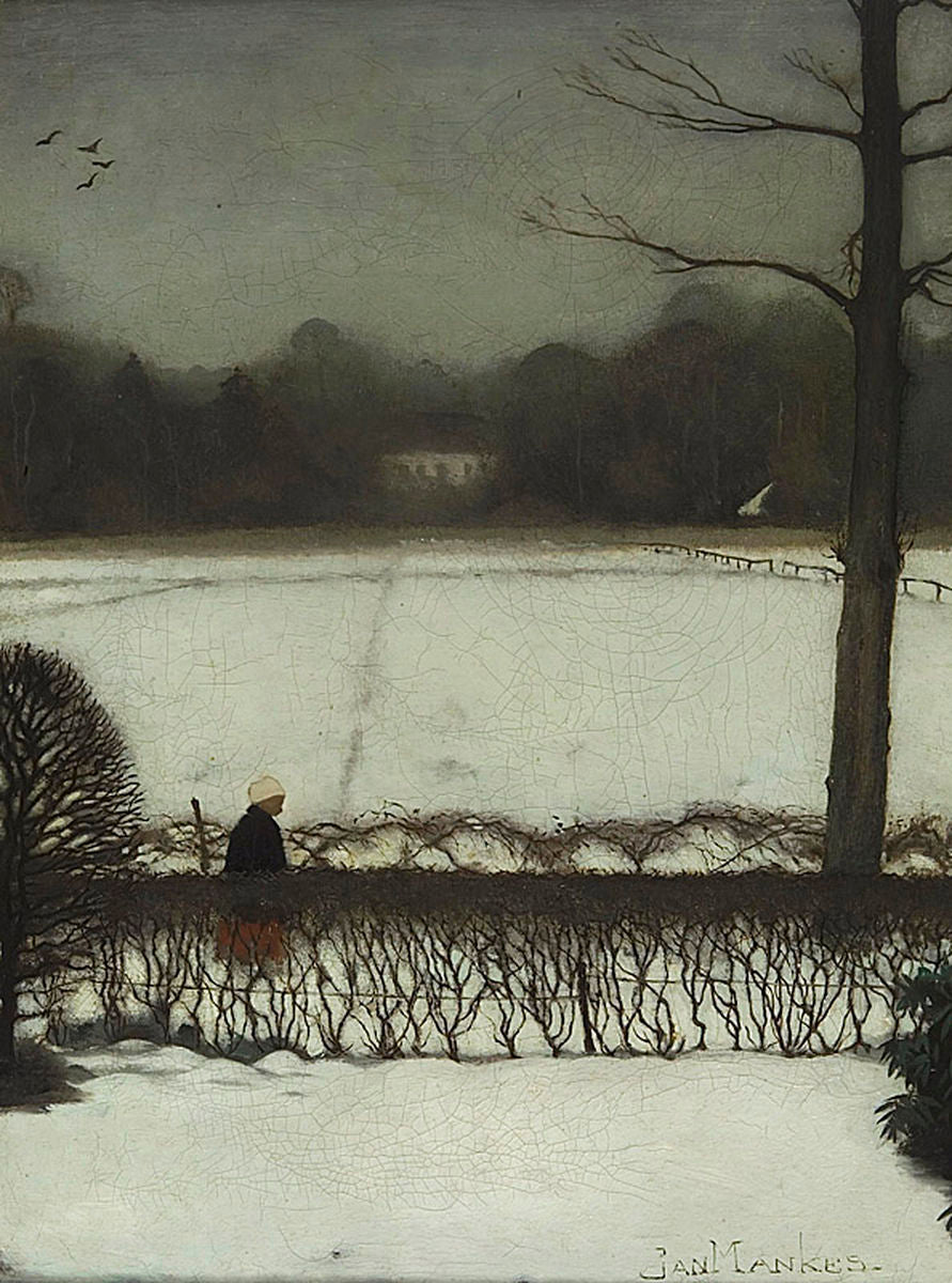 View from the Studio in Eerbeek, vintage artwork by Jan Mankes, 12x8" (A4) Poster