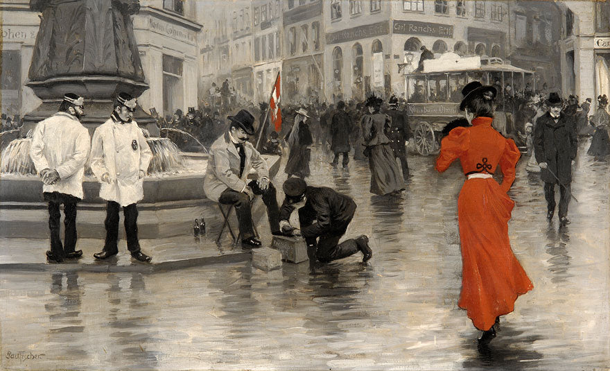 The Lady in Red by Paul-Gustave Fischer,A3(16x12")Poster