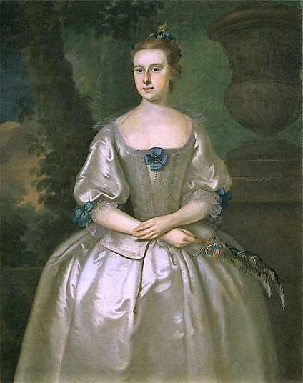Hannah Babcock (Mrs. John Bours), vintage artwork by Joseph Blackburn, 12x8" (A4) Poster