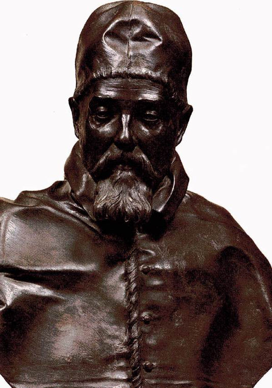 Pope Urban VIII (bust), vintage artwork by Gian Lorenzo Bernini, 12x8" (A4) Poster