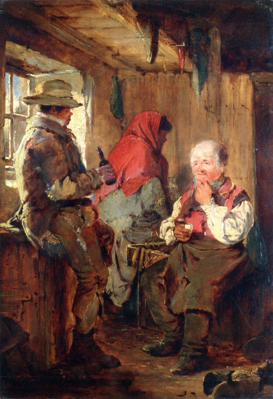 A Sample of the Mountain, vintage artwork by Erskine Nicol, 12x8" (A4) Poster