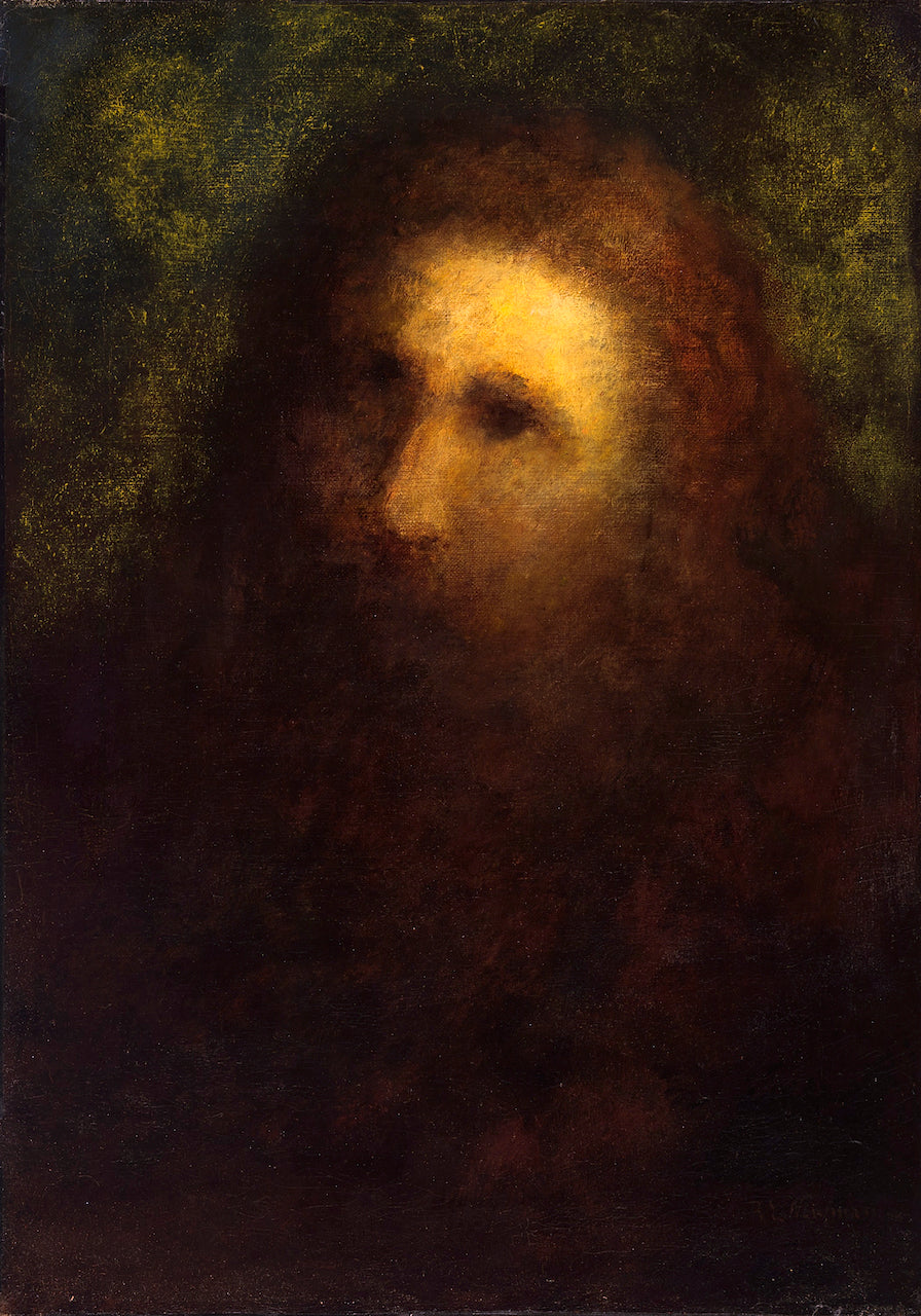 Portrait of Albert Pinkham Ryder, vintage artwork by Robert Loftin Newman, 12x8" (A4) Poster