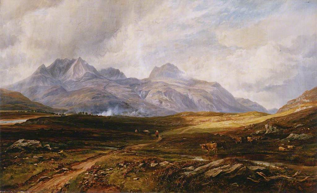 Moorland near Kinlochewe, Ross-shire, vintage artwork by Arthur Perigal the Younger, A3 (16x12") Poster Print