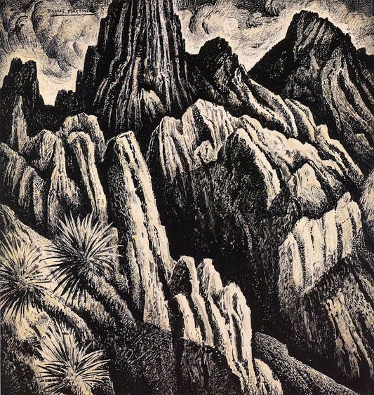 Cordillera Mexicana, vintage artwork by Alfredo Ramos Martinez, 12x8" (A4) Poster