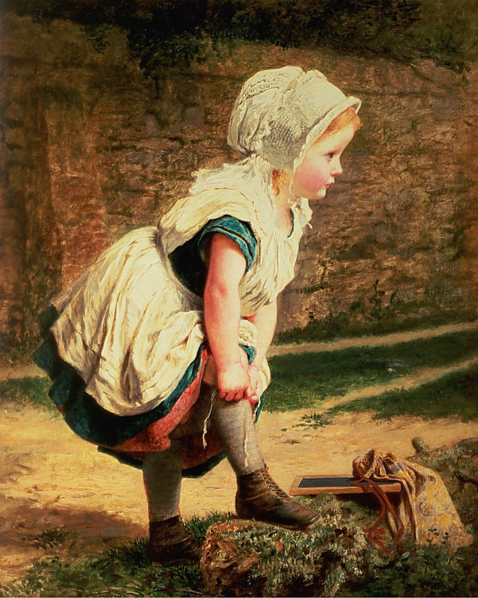 Wait for Me!, vintage artwork by Sophie Gengembre Anderson, 12x8" (A4) Poster