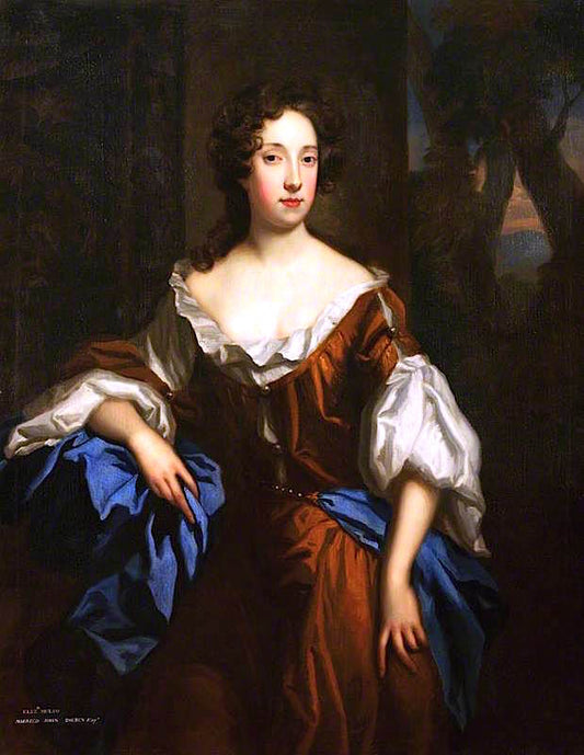Elizabeth Mulso, Mrs John Dolben, vintage artwork by Attributed to John Closterman, 12x8" (A4) Poster