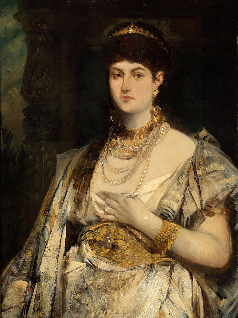Portrait of Henriette Mankiewicz, vintage artwork by Hans Makart, 12x8" (A4) Poster