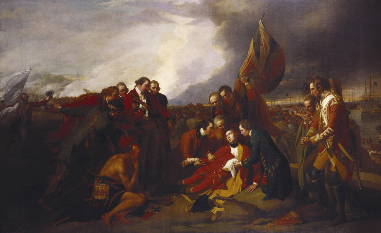 Death of Wolfe, vintage artwork by Benjamin West, 12x8" (A4) Poster
