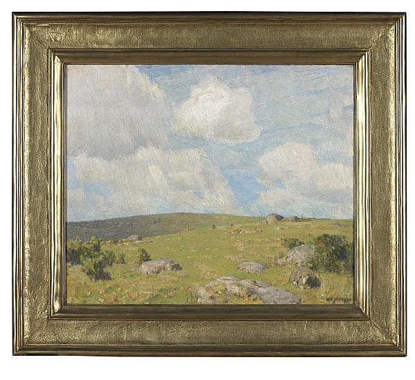 Martha's Pasture, vintage artwork by William Langson Lathrop, 12x8" (A4) Poster