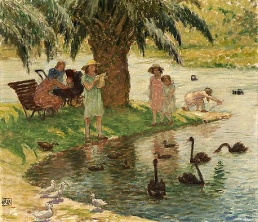 Black Swans by Rupert Bunny,A3(16x12")Poster