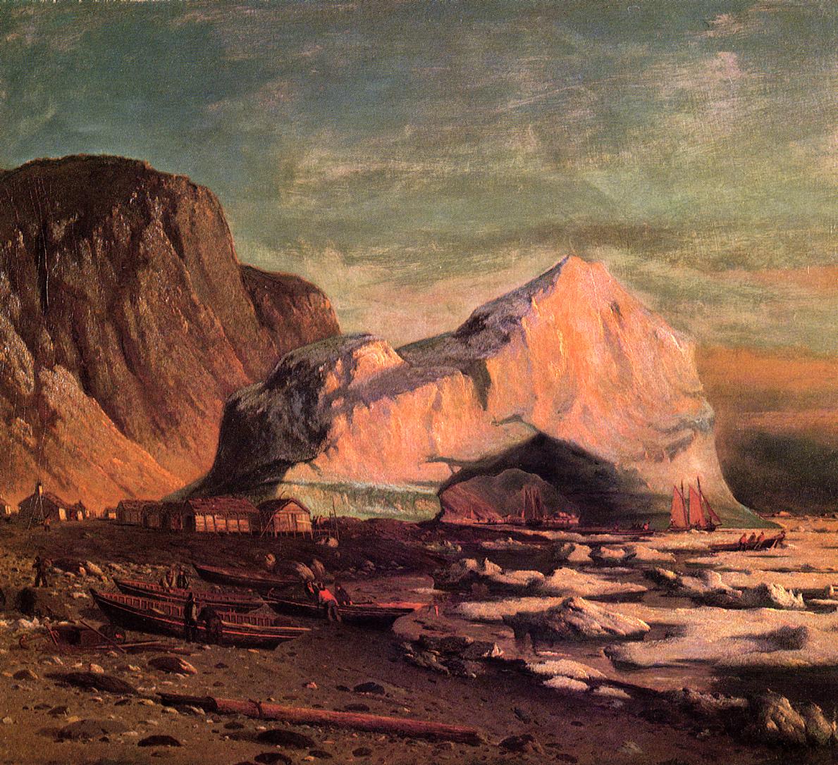 The Ice Gate of Cape St. Michael, vintage artwork by William Bradford, 12x8" (A4) Poster