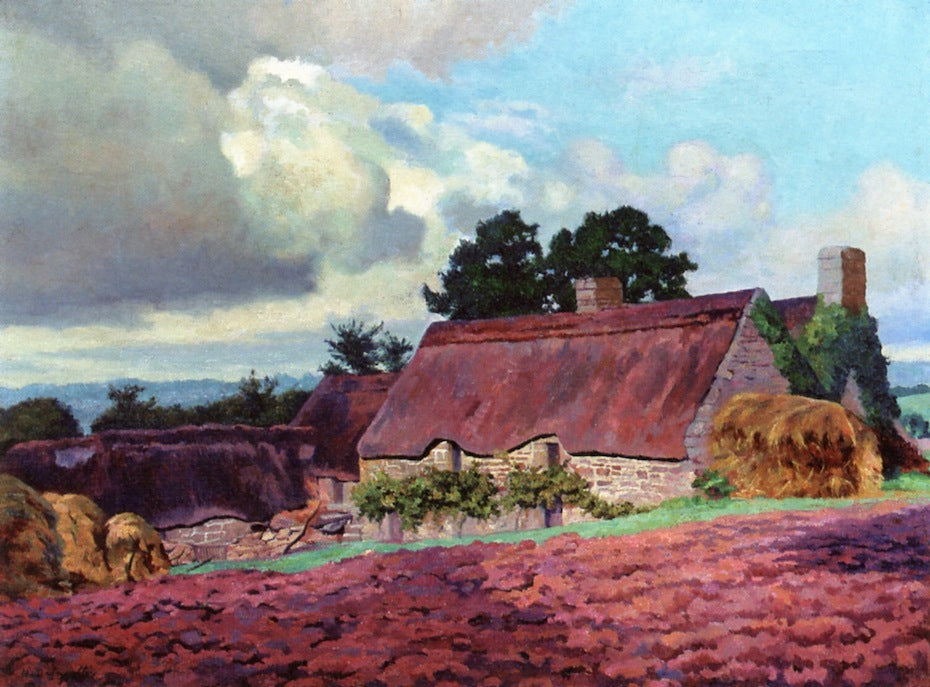 Cottages near Pont-Aven by Henri DeLavallee,A3(16x12")Poster
