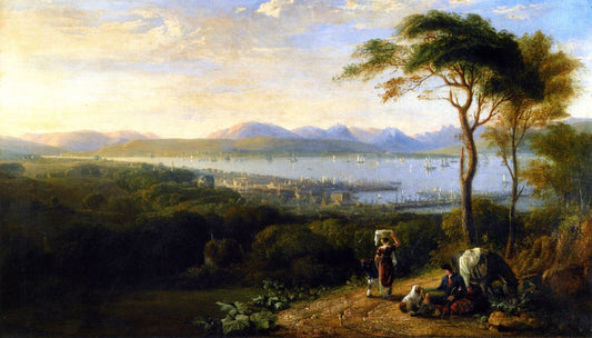 A View of Oban, vintage artwork by John Glover, 12x8" (A4) Poster