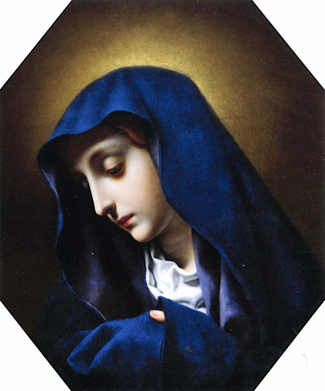 Madonna of the Finger, vintage artwork by Carlo Dolci, 12x8" (A4) Poster