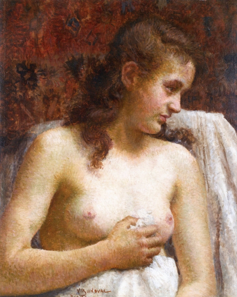 In the Boudoir by Vlaho Bukovac,A3(16x12")Poster