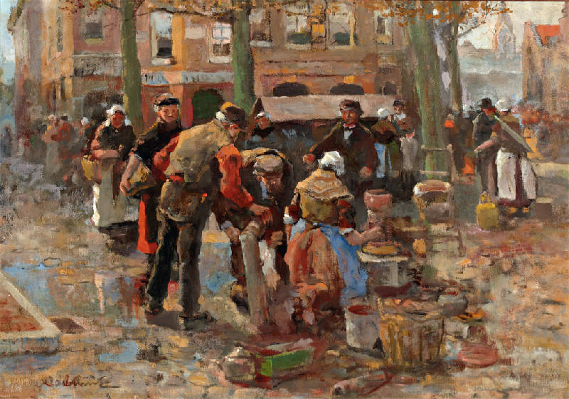 et on a sunny autumn day by Adrianus Phillipus de la Riviere,A3(16x12")Poster