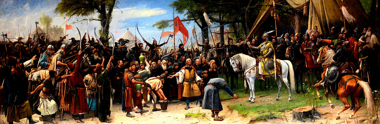 Conquest, vintage artwork by Mihály Munkácsy, 12x8" (A4) Poster
