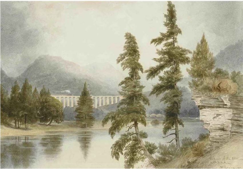Stanueca viaduct, vintage artwork by William McIlvaine, Jr., A3 (16x12") Poster Print