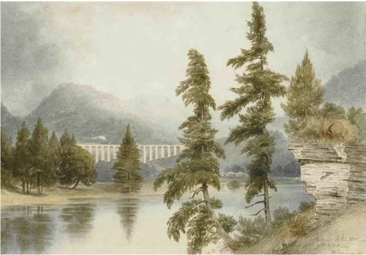 Stanueca viaduct, vintage artwork by William McIlvaine, Jr., A3 (16x12") Poster Print