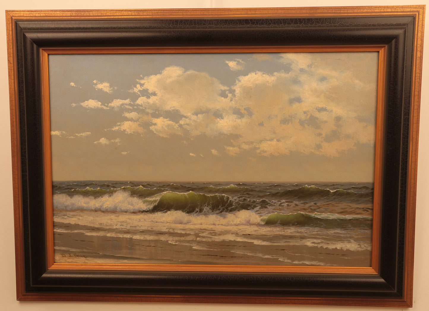 Shoreline Breakers, vintage artwork by David Gue, 12x8" (A4) Poster