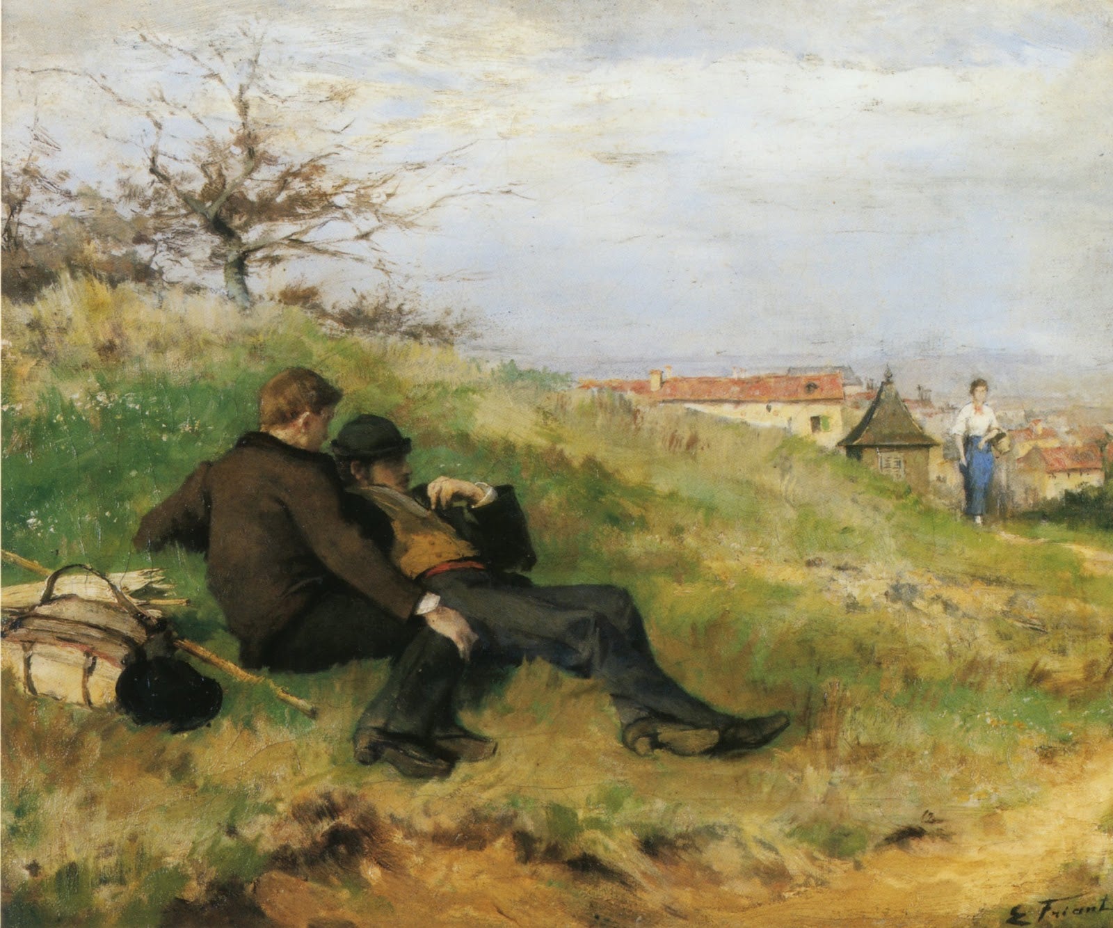Painters Resting by emile Friant,A3(16x12")Poster