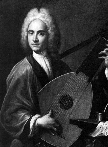 Arclute player, vintage artwork by Italian School 18th Century - Unknown, 12x8" (A4) Poster