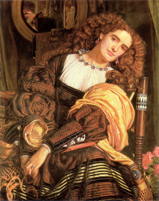 Il Dolce Far Niente, vintage artwork by William Holman Hunt, 12x8" (A4) Poster