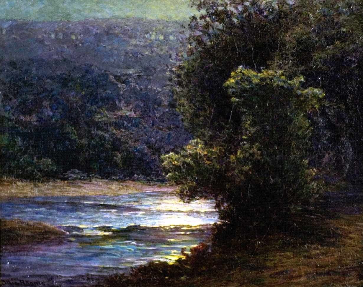 Moonlight on the Whitewater by John Ottis Adams,A3(16x12")Poster
