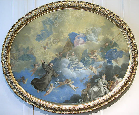 The Glorification of Saint Antony of Padua, vintage artwork by Donato Creti, 12x8" (A4) Poster