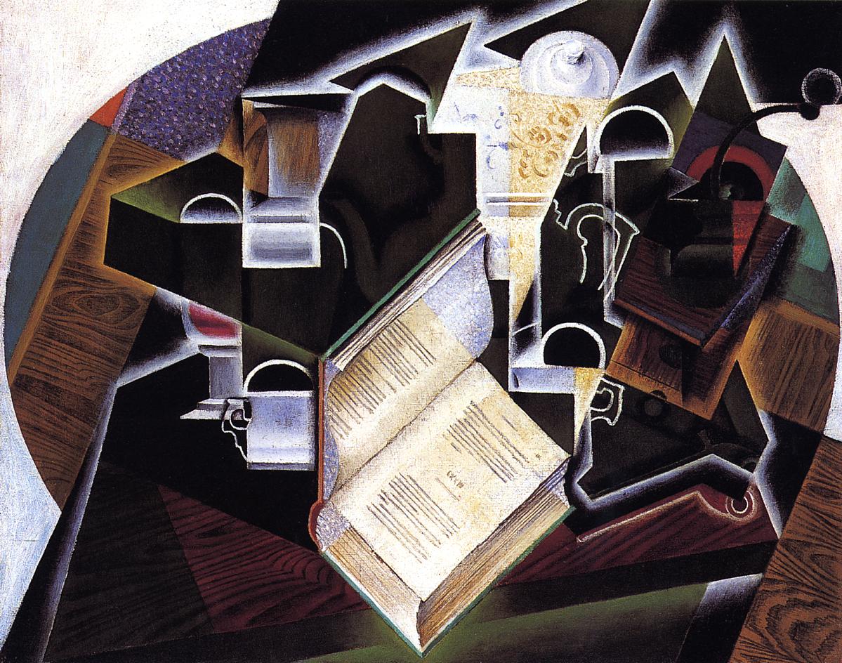 Book, Pipe and Glasses by Juan Gris,16x12(A3) Poster