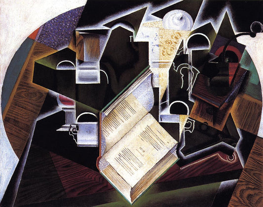 Book, Pipe and Glasses by Juan Gris,16x12(A3) Poster
