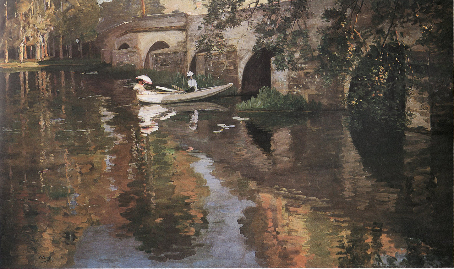 The Bridge at Grez by Sir John Lavery, R.A.,A3(16x12")Poster