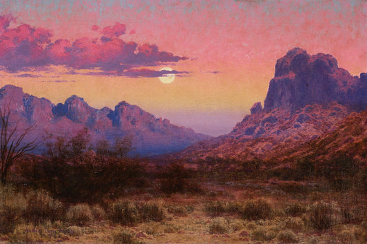 Desert at Dusk, vintage artwork by Audley Dean Nichols, 12x8" (A4) Poster