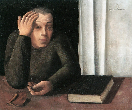 Man with Withered Leaf by Felix Nussbaum,16x12(A3) Poster
