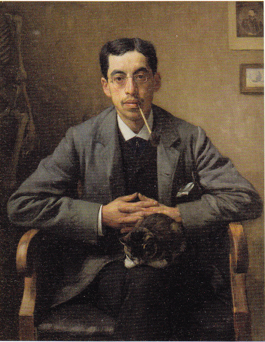 Portrait of  Arnold Aletrino, vintage artwork by Jan Veth, 12x8" (A4) Poster