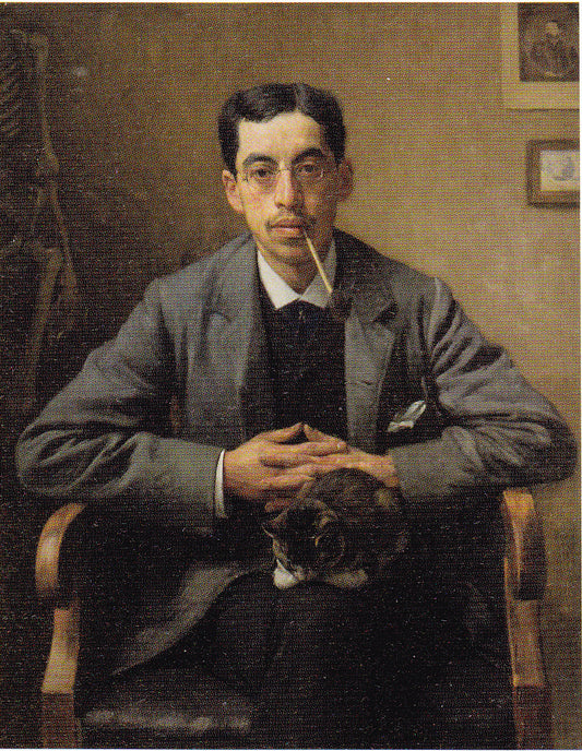Portrait of  Arnold Aletrino, vintage artwork by Jan Veth, 12x8" (A4) Poster