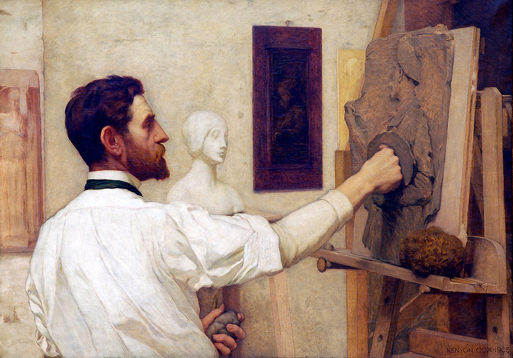Portrait of Augustus Saint-Gaudens by Kenyon Cox,A3(16x12")Poster
