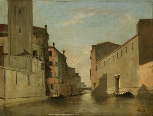 Canal in Venice, vintage artwork by Eugène Fromentin, A3 (16x12") Poster Print