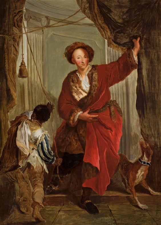 Portrait of Friedrich Ernst von Knyphausen, vintage artwork by Antoine Pesne, 12x8" (A4) Poster