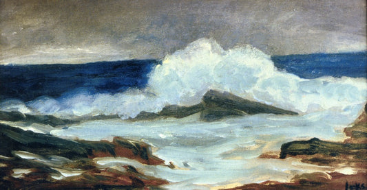 Breaking Surf, vintage artwork by George Luks, 12x8" (A4) Poster