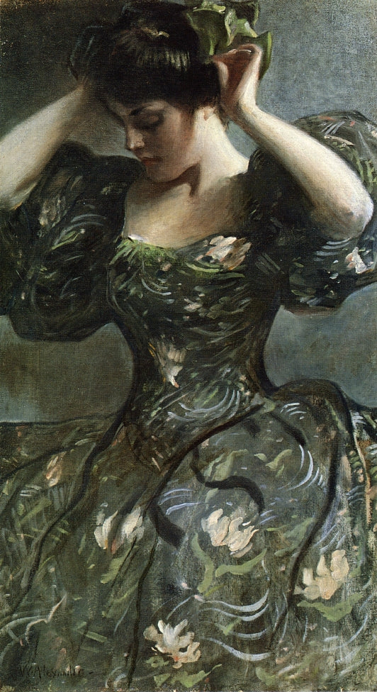 The Green Bow by John White Alexander,A3(16x12")Poster