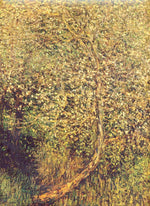 Apple Trees in Blossom by  the Water, vintage artwork by Claude Monet, 12x8" (A4) Poster