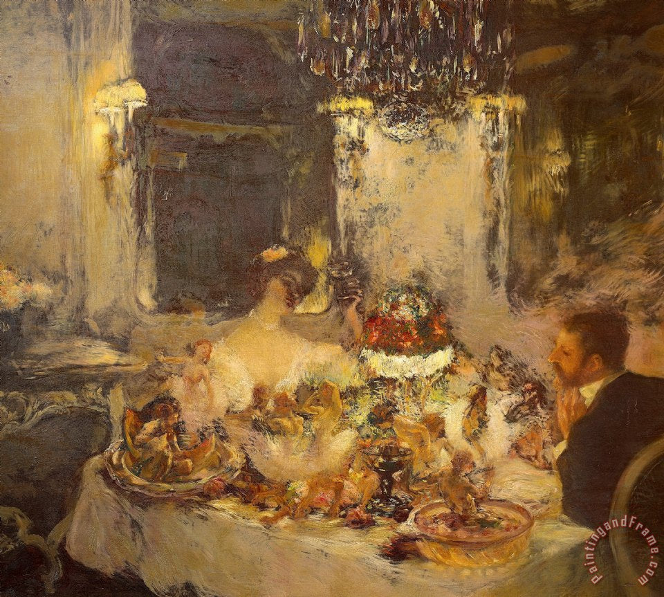 The Champange by Gaston La Touche,A3(16x12")Poster